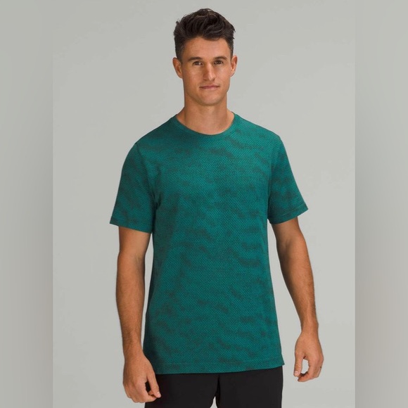 Lululemon Metal Vent Breathe Short Sleeve Shirt Teal Lagoon / Rainforest Green - Picture 11 of 11